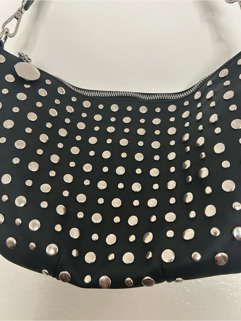 Black Studded Hobo Satchel - Classic Edge